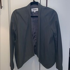 BB Dakota Grey 100% Leather Jacket Size M